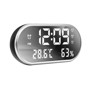 Horloge de table Led snooze nuit <span class=keywords><strong>accrocher</strong></span> <span class=keywords><strong>au</strong></span> <span class=keywords><strong>mur</strong></span> ou sur la table de nuit contrôle du son acoustique pour activer l'affichage de l'heure - Product Image 2