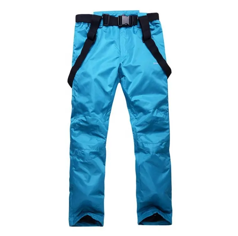 Waterproof Men Winter Shinny Suspender Ski Pants Snowboard Trousers Sportswear 100% Polyester Adults for Men Ski & Snow Wear