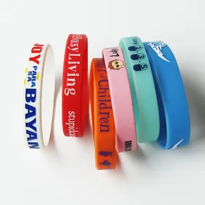 Customized Rubber Silicone bracelets Elastic Wrist Hand Band Silicone Wristband China Engraved Silicon Bracelet for custom