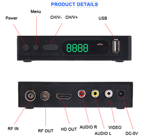 Thông minh TV Box Receiver <span class=keywords><strong>DVB</strong></span> <span class=keywords><strong>T2</strong></span> Tuner Full <span class=keywords><strong>HD</strong></span> thu vệ tinh 1080P phần mềm tải về kỹ thuật số <span class=keywords><strong>DVB</strong></span>-<span class=keywords><strong>T2</strong></span> TV Box - Product Image 5
