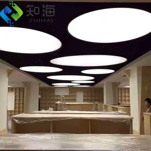 ZHIHAI office and shops ceiling decoration materials round circle pvc stretched ceiling