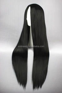 วิกผมฮาโลวีนสำหรับงานปาร์ตี้ฮาโลวีนวิกผมอะนิเมะสังเคราะห์สีดำหนึ่งชิ้นยาว100ซม. - Product Image 4
