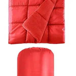 Портативный водонепроницаемый стеганый подпушка альтернатива открытый пледы одеяло 50 "x 60" полиэстер волокно Packable одеяло с путешествия Sack