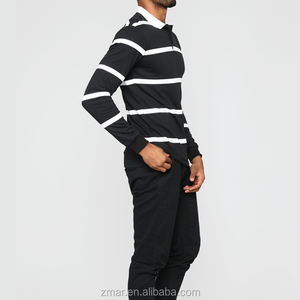 Design personalizzato di alta qualità <span class=keywords><strong>a</strong></span> righe <span class=keywords><strong>a</strong></span> maniche lunghe Polo per uomo - Product Image 2