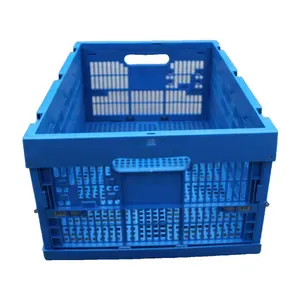 Plastic Turnover Basket Plastic Turnover Basket Folded Stackable Storage Baskets For Harvest Fresh Food And Fruit Collapsible Crates