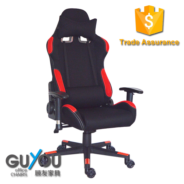 Recliner chair Racing Style 2D armrest office chair with pillow neck and waist pillow