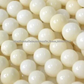 8mm blanc perles rondes de corail blanc naturel