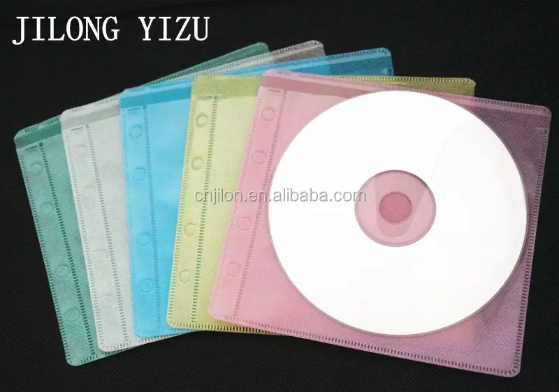 JILONG YIZU — couvercle de CD-DVD en plastique transparent, PP et Non tissé,