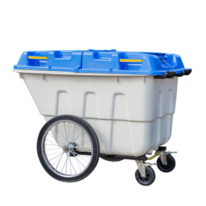 400 litros contenedor de basura al aire libre de residuos bin con metal y cuatro ruedas - Product Image 1