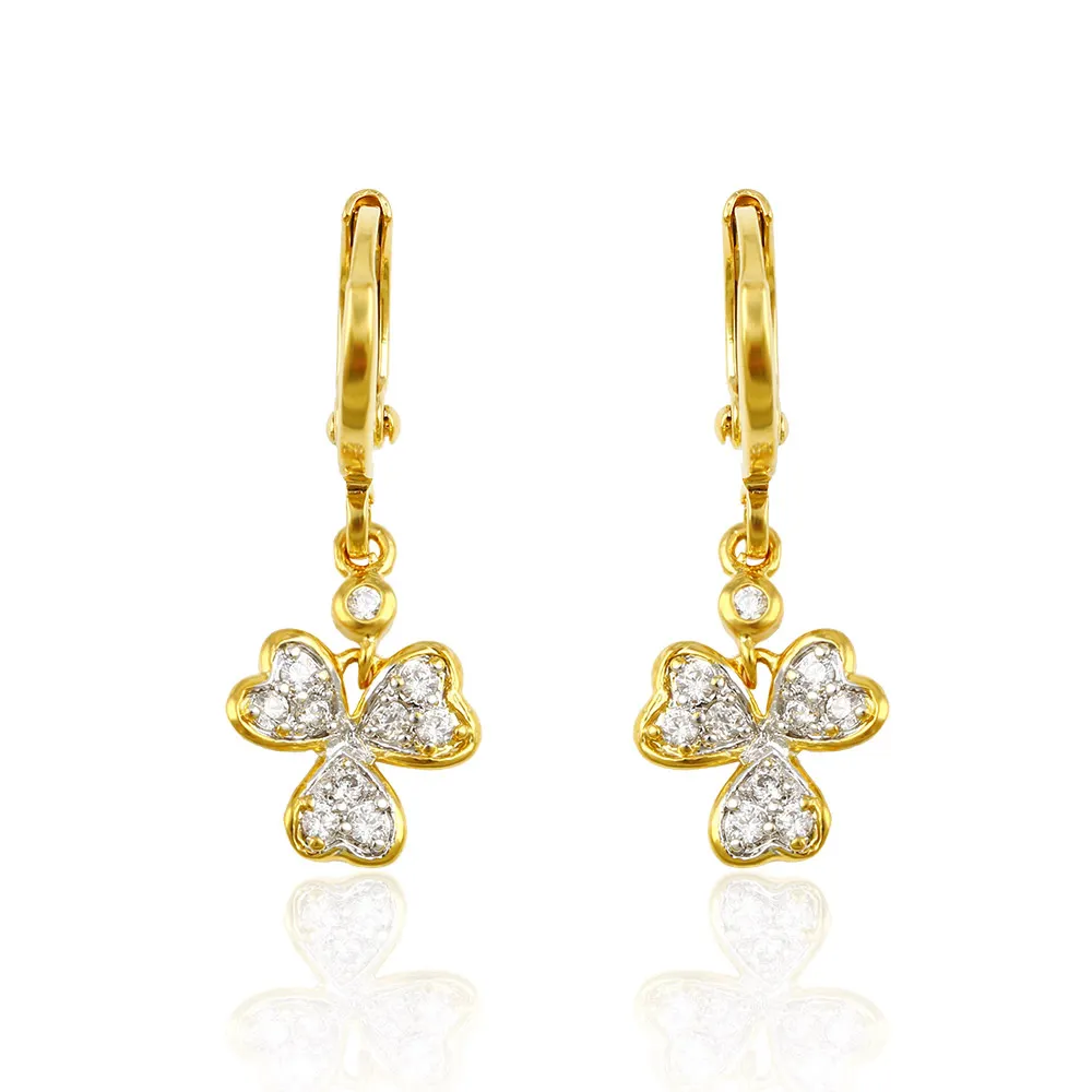 xuping jewelry fashion design for women in dubai gold jewelry earring cheap gold zircon earrings