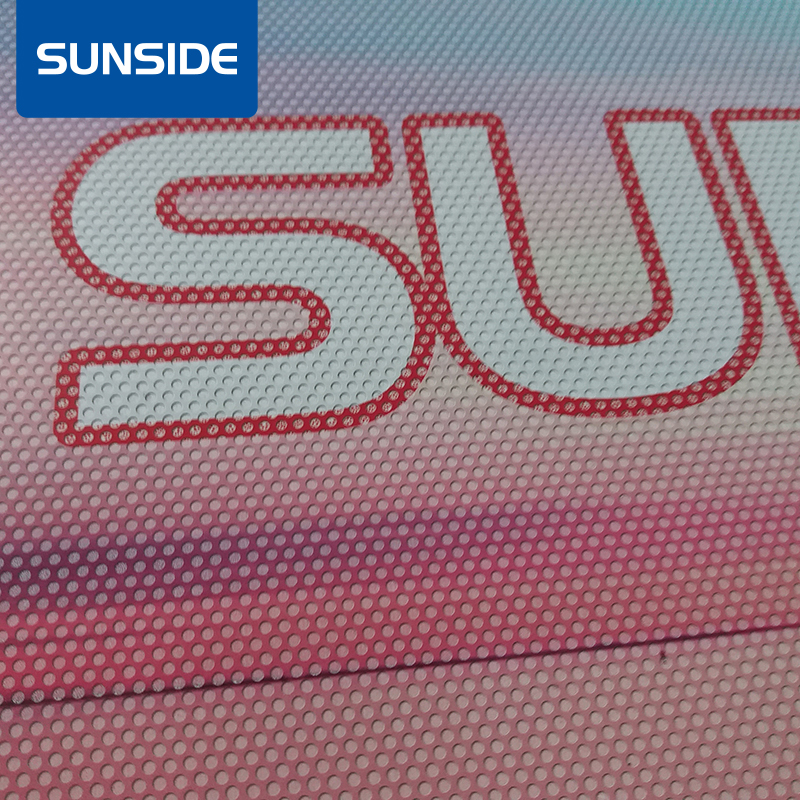 Перфорированная виниловая наклейка с односторонним видением/Виниловая наклейка для печати