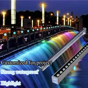 DMX RGB IP65 Proyek Pencahayaan Luar Ruangan 18W 24W 36W Mesin Cuci Dinding LED