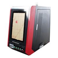 Machine de gravure laser en fibre, appareil fermé de 30w avec briquet noir zipo en argent Sterling