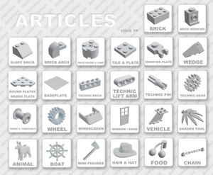 DELO TOYS (16 COULEURS) Blocs de construction en plastique en vrac pour bricolage, 2X1X1 1/3 courbé 2*1*1 1/3 avec goujon encastré (NO.6091) - Product Image 4