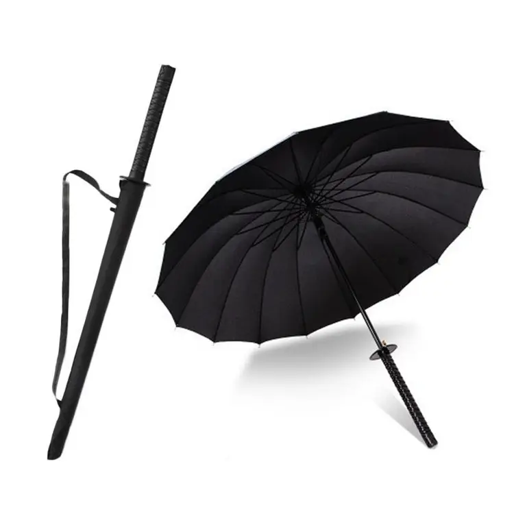 Promotie 8K/16K/24K Japanse Samurai Zwaard Lange Handvat Paraplu