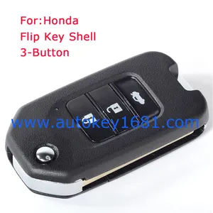 3button Blanks Folding Flip Remote Key Shell Case Fob For Hond-a C R V Crider Jade Civic Accord Key