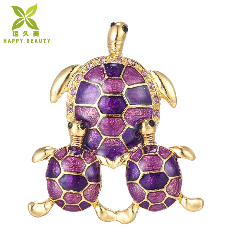 Broche Ancienne Art Déco / Nouveau Créateur - Plaqué Or 18k 750 - Motif Tortue