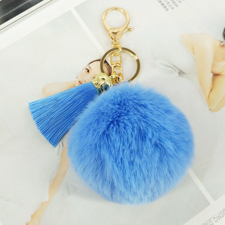 Yongze брендовый брелок для девочек с подвеской в виде милых шариков из искусственного меха с помпоном и кисточкой