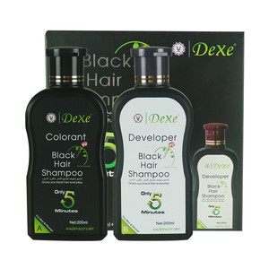 Dexe Magic 5 Minutes Natural Black Hair Dye Shampooing Crème Formule pour cheveux blancs/gris - Product Image 3