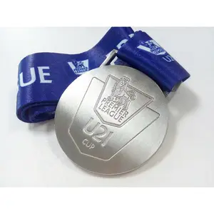 मैट चांदी जस्ता मिश्र धातु कास्टिंग पदक अनुकूलित प्रीमियर लीग पदक स्मारक पदक
