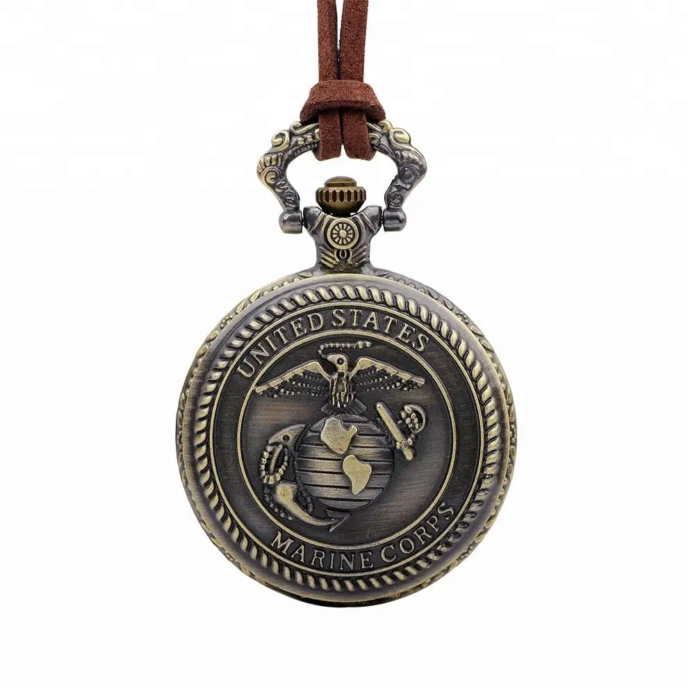 US Corps Pattern Top Watch Souvenir Necklace Pocket Watch for gift items