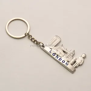 London Tower Bridge Du Lịch Lưu Niệm Cá Nhân Hoá Tùy Chỉnh Keychain Key Kim Loại Vòng Chìa Khóa