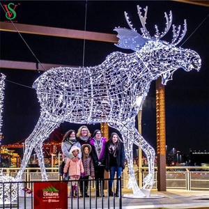 Nouveauté <span class=keywords><strong>2022</strong></span> : Grand motif lumineux de renne de Noël pour extérieur, animal lumineux géant, motif de renne - Product Image 3