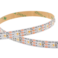 Bande LED adressable RGBW SK6812 avec télécommande pour éclairage de jardin, blanc chaud 3000K, 5M de longueur, noir, certifié EMC IP65