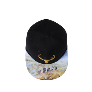 Qualité Gorro personnalisé imprimé bords taureau 3d broderie dos fermé garçons casquette <span class=keywords><strong>Snapback</strong></span> - Product Image 6