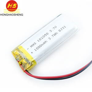 HHS tùy chỉnh Lithium linh hoạt mỏng Li-Polymer 1000mAh 3.7V 102050 LiPo pin CE chứng nhận 1000 + Chu Kỳ Bảo hành 12 tháng - Product Image 2