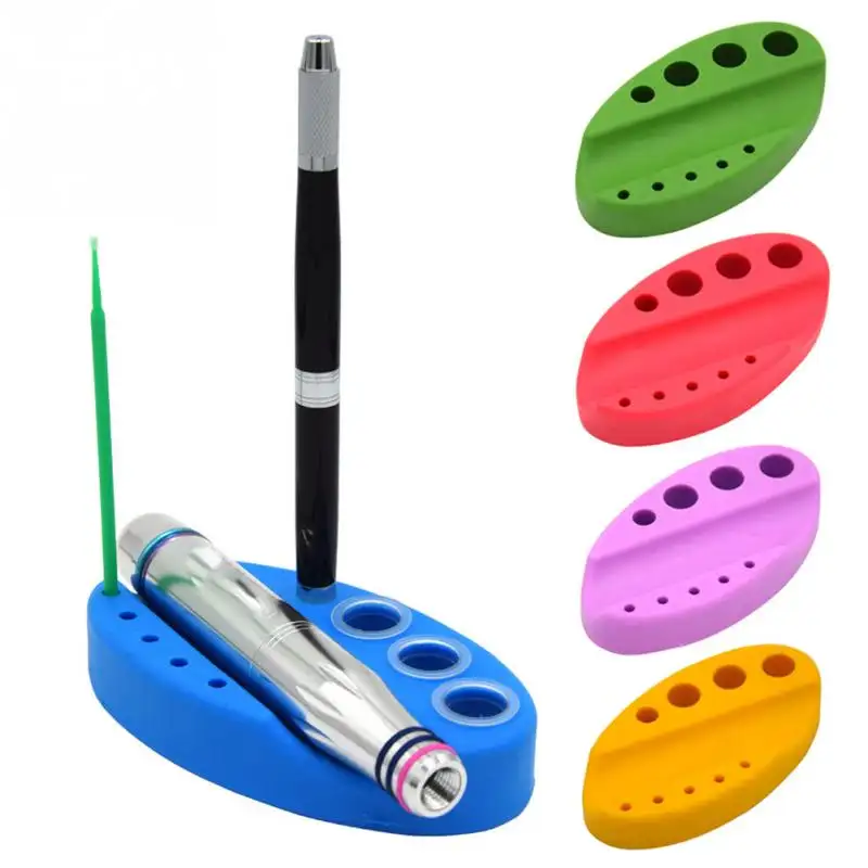 Yimart Oval Silicone Microblading Tattoo Ink Pigment Cup Holder Tattoo Pen Machine Stand