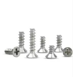 304 stainless steel KB/FB sunk head flat tail, self-tapping screw, flat-end flat end screw micro M1-M1.7 M2-M2.6 M3-M4