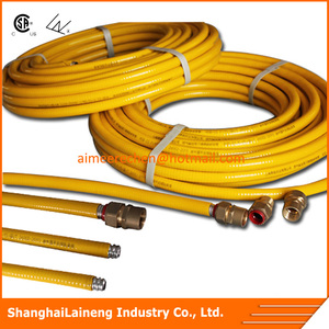 Para CSA Certificado PE Acero inoxidable <span class=keywords><strong>corrugado</strong></span> 304 SS Tubería Línea de gas Conector de gas Tubos de acero inoxidable <span class=keywords><strong>corrugado</strong></span> - Product Image 4