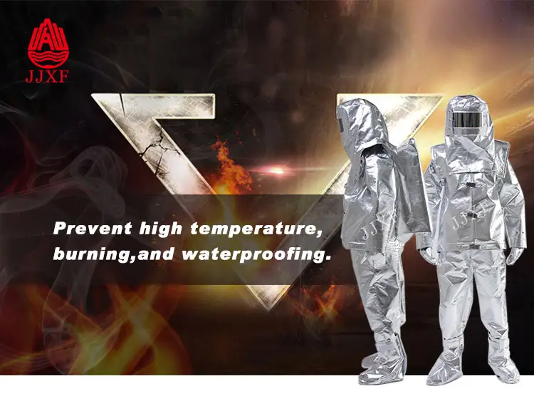 Oil Resistant Anti Radiation Aluminum Fireman Fighting Clothing