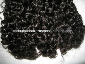 ผมมนุษย์แท้ธรรมชาติอินเดีย,ผมลอนตรงและหยิกหนังกำพร้าจัดชิดผมวิหาร DonorHair เดี่ยว - Product Image 2