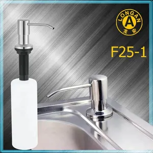 Kitchen Sink Soap Dispenser Bottle Chinese Supplier Empty 304 Stainless Steel Kitchen Liquid Dish Sink Soap Dispenser Bottle For Lotion Dispenser Pump