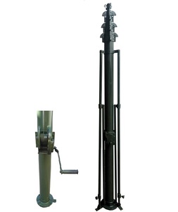 Treuil manuel à manivelle de 3 m à 18 m, mât télescopique en aluminium pour antenne temporaire - Product Image 3