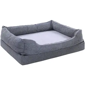 Hoge-Kwaliteit Traagschuim Hond Bed-Verwijderbare Cover Waterdichte Liner Luxe Hond Mat Met Schuim Matras