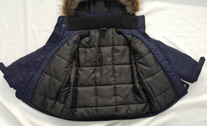 Parka à capuche épaisse pour l'hiver <span class=keywords><strong>Manteau</strong></span> d'extérieur pour garçons Garniture en fausse <span class=keywords><strong>fourrure</strong></span> Fermeture à glissière Tissu tissé - Product Image 3