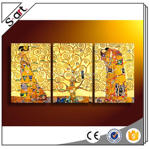 <span class=keywords><strong>Klimt</strong></span> arte lona <span class=keywords><strong>pinturas</strong></span> de árbol de la vida para la vida moderna casa habitación decoración de la pared - Product Image 1