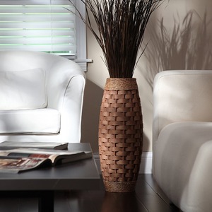 Vase de sol en <span class=keywords><strong>bois</strong></span> et herbe de 24 pouces de haut. Cadeau idéal pour les mariages, la décoration intérieure, les fleurs séchées longues, le spa, l'aromathérapie, l'ombrelle / canne - Product Image 2