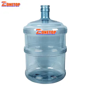 Harga FOB Guangzhou 18L 19 ltr warna biru plastik kosong Drum air 5 galon