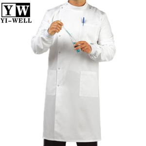 <span class=keywords><strong>Camice</strong></span> da Laboratorio <span class=keywords><strong>Personalizzato</strong></span> con Bottoni Laterali, Stile Howie, Colletto Cinese - Product Image 4