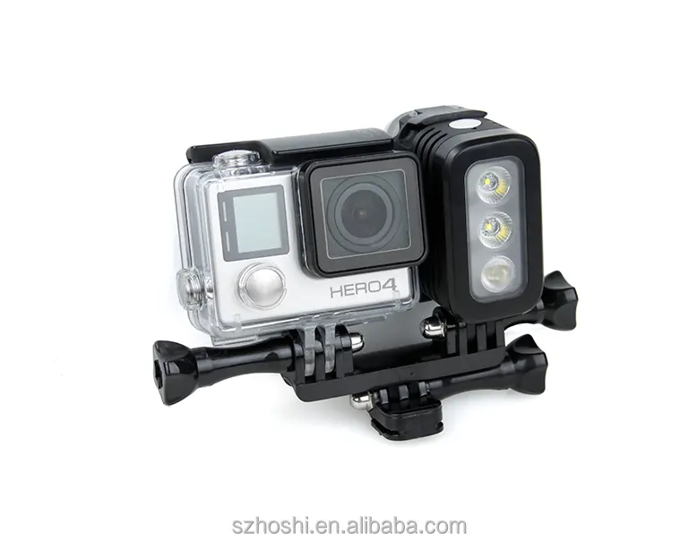 USB Action VideoライトWaterproof LED記入Light FlashためGopro Hero 4 Session 3 + 3 2 Xiaoyiアクションカメラ