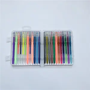 24 색 형광펜 메탈릭 컬러 글리터 젤 잉크 펜 세트