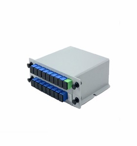 1x16 1*16 1 16 caja LGX <span class=keywords><strong>cassette</strong></span> tipo <span class=keywords><strong>de</strong></span> inserción fibra óptica PLC Splitter SC adaptador - Product Image 3