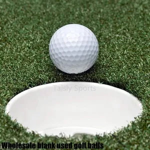 80-90 Kekerasan Dua Piece Putih Bola Golf Massal Bola