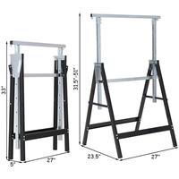 Charpentier télescopique de cm, bâtisseurs pliants, établi de travail, scie cheval