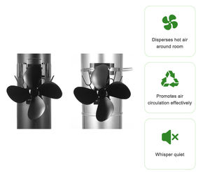<span class=keywords><strong>Ventilateur</strong></span> <span class=keywords><strong>de</strong></span> poêle magnétique à économie d'énergie silencieux pour cheminée <span class=keywords><strong>de</strong></span> foyer à bois, poêle à granulés, alimenté <span class=keywords><strong>par</strong></span> <span class=keywords><strong>la</strong></span> <span class=keywords><strong>chaleur</strong></span>, 4 pales, Ecofan - Product Image 2
