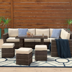 الجملة الرخيصة ذات نوعية جيدة أثاث للحدائق من الخيزران الخوص أريكة - Product Image 4